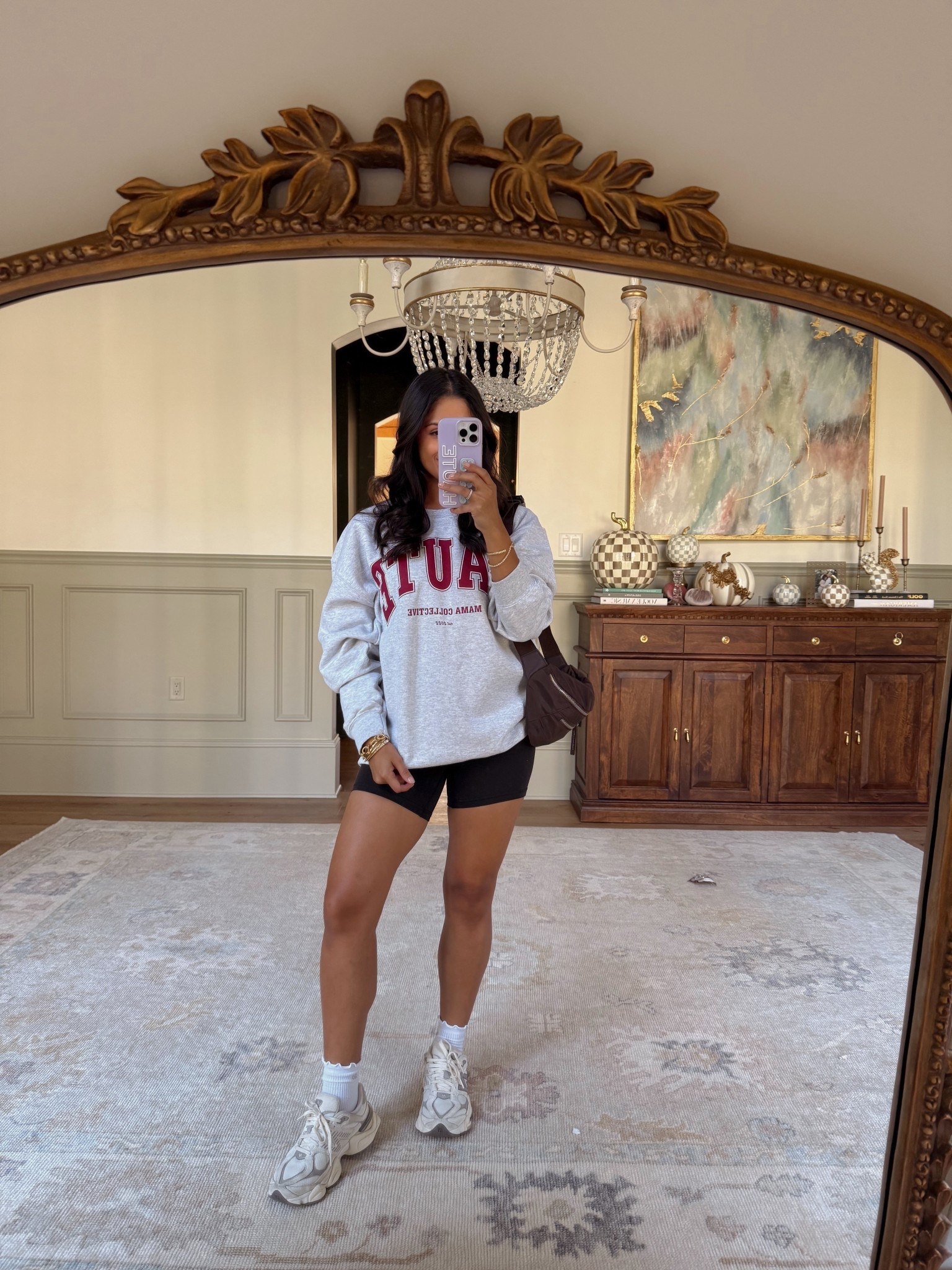 DM me for the link to my HAUTE Mama Collective Sweatshirt, linking my biker shorts, socks and sneakers here! 

#LTKPetite #LTKActive