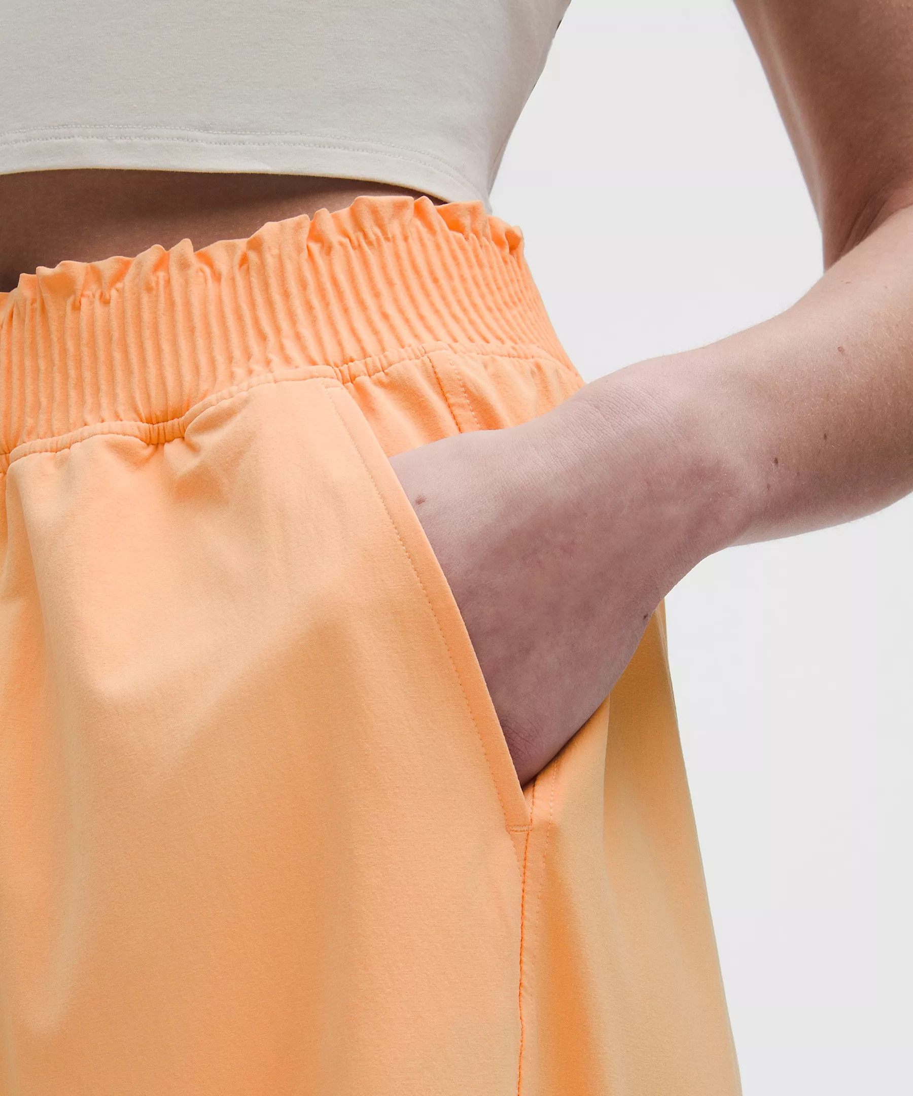 Stretch Woven Ruffle-Waist Wide-Leg Cropped Pant | Lululemon (US)