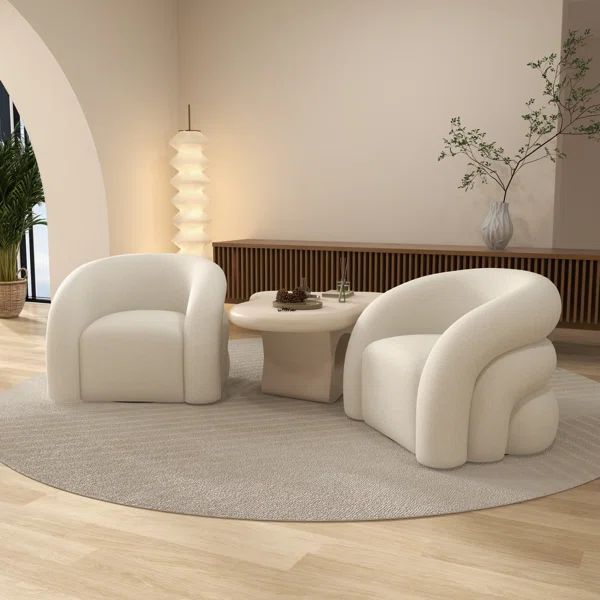 Capallia Upholstered Swivel Barrel Chair | Wayfair North America