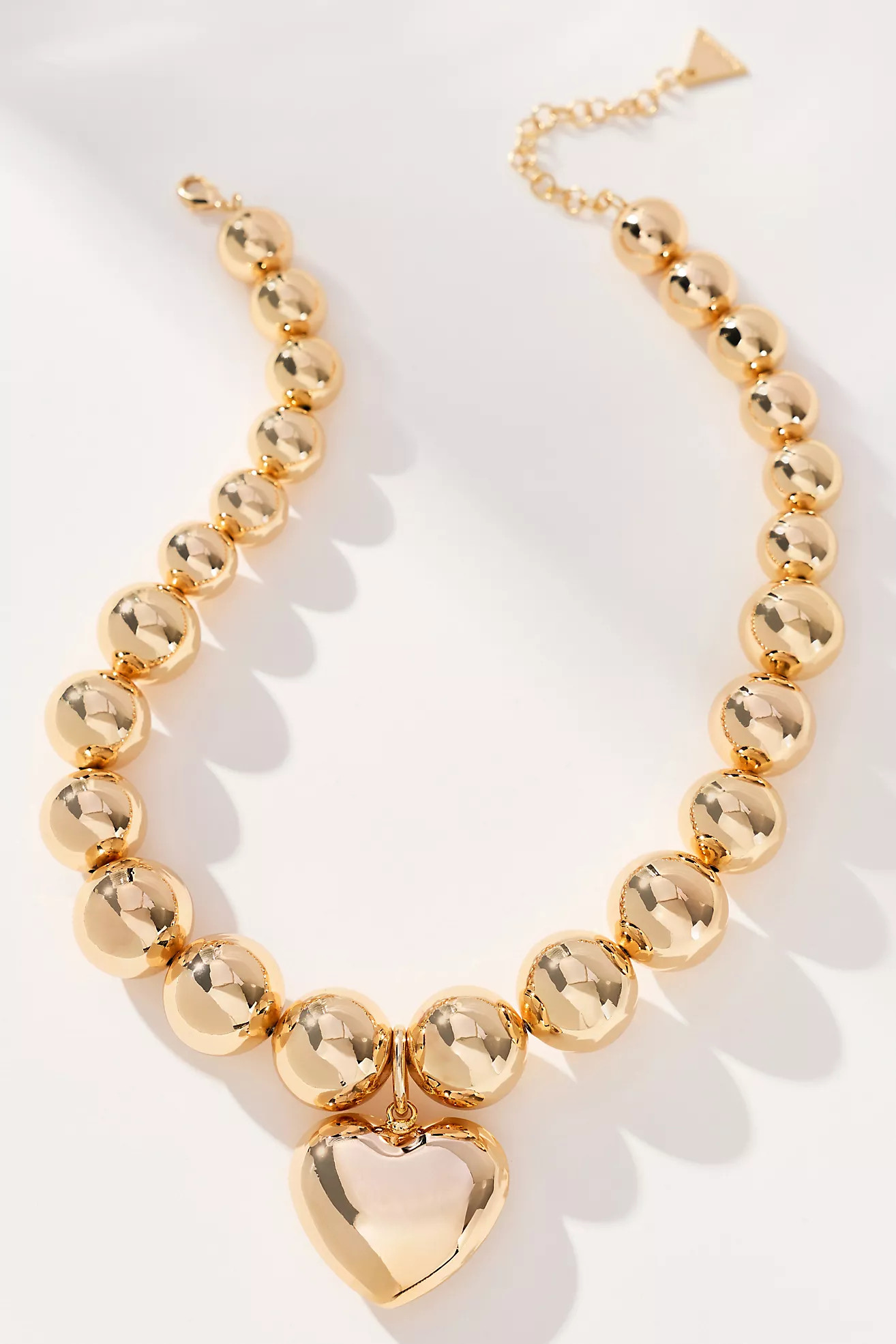 Chunky Beaded Statement Heart Necklace | Anthropologie (US)