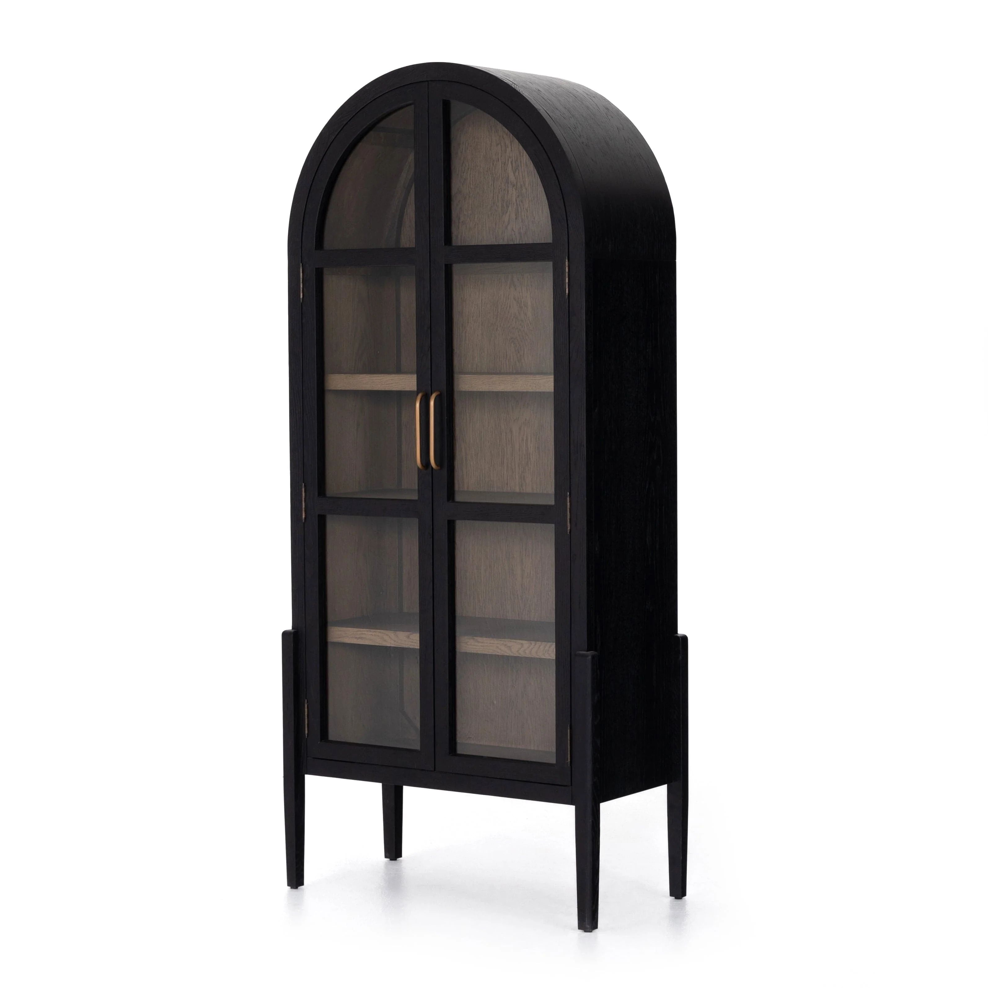 Tulle Cabinet - Drifted Matte Black | Alchemy Fine Home