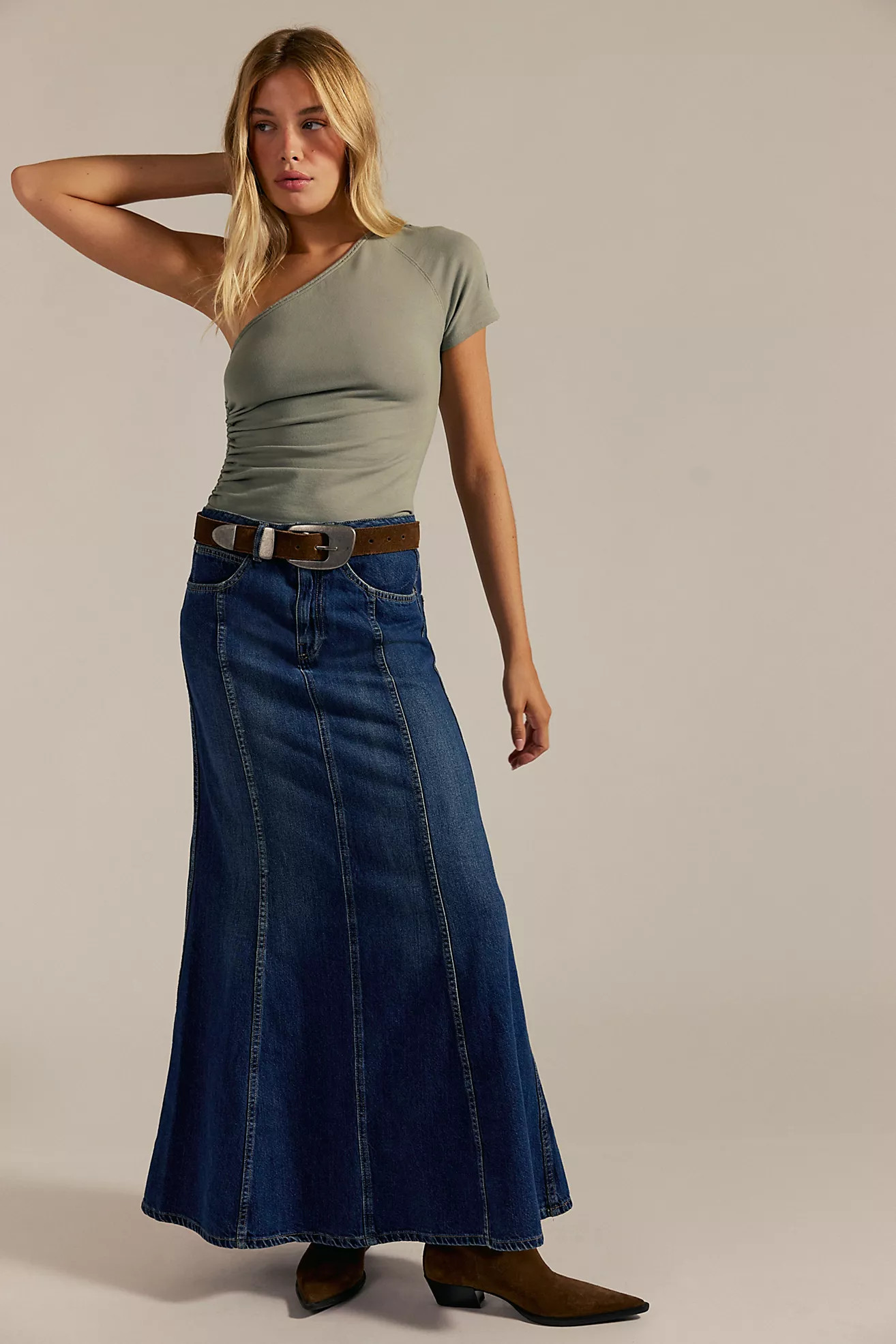 We The Free Off-Duty Denim Maxi Skirt | Free People (Global - UK&FR Excluded)