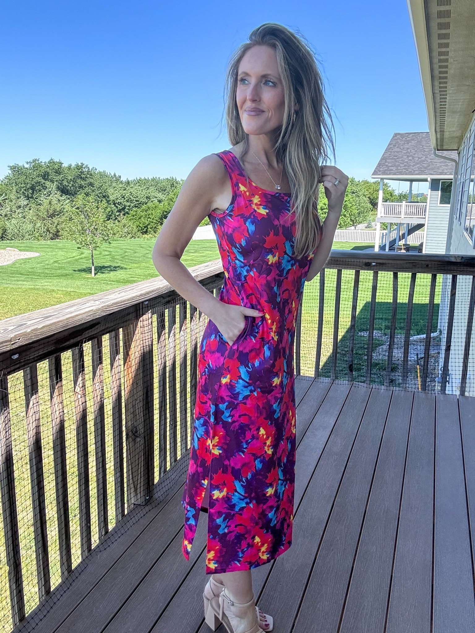 Loving the beautiful color combinations in this maxi dress! 🩷💜💛 Cute and comfy! Wearing a small.

As an Amazon Influencer I earn commission on qualifying purchases.

Maxi dress, it has pockets, mom style, easy throw on and go dresses, colorful maxi dress, spring styles 2026, summer fashion ideas, wear to work, wedding guest dresses

#LTKootd #LTKOver40 #LTKMidsize