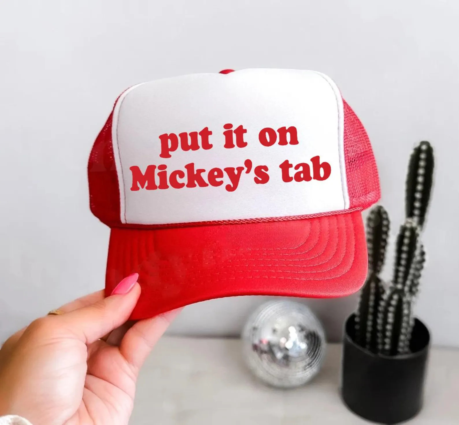 Put It On Mickey's Tab Hat | Custom Disney Trucker | Etsy (Global)