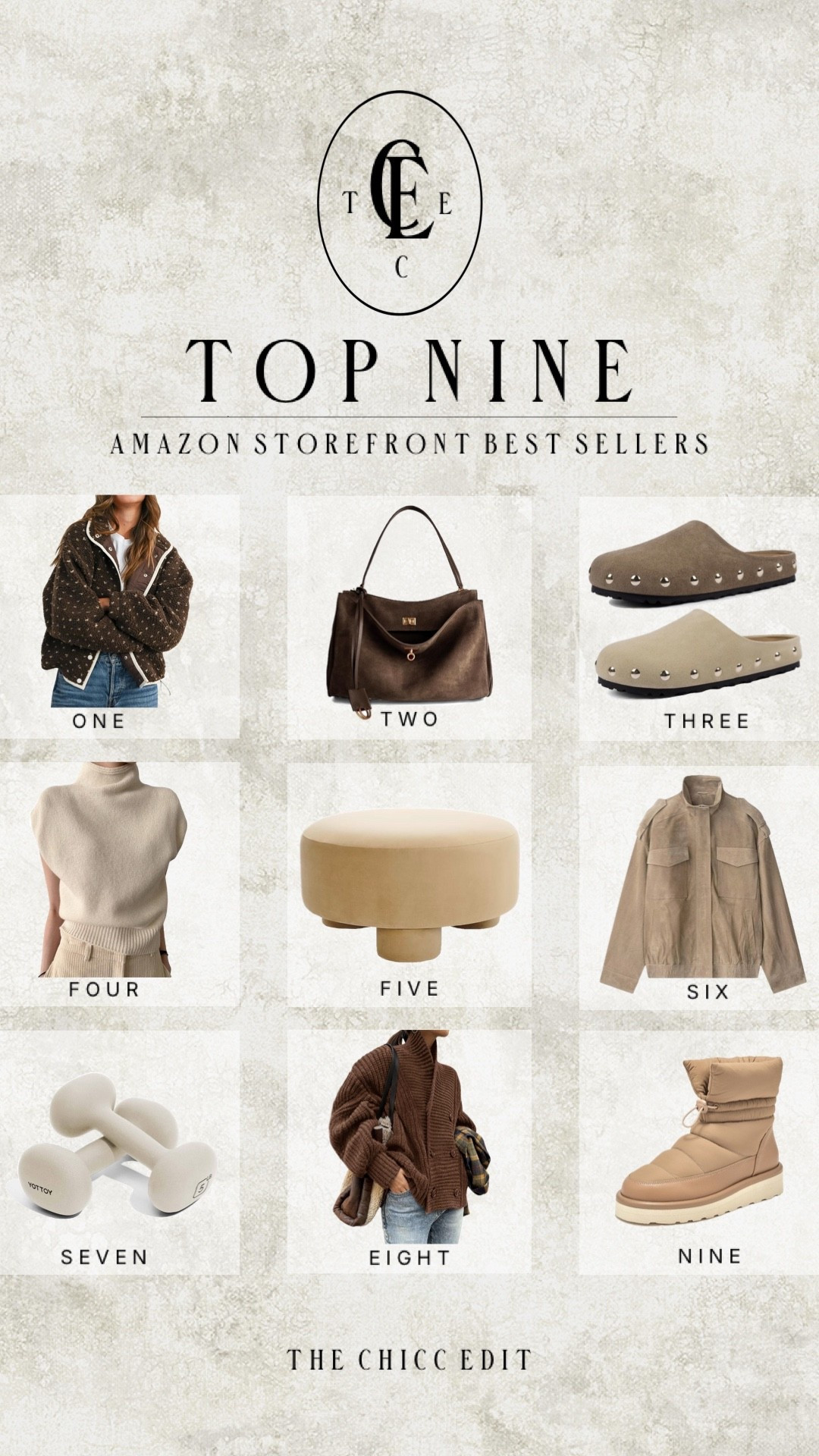 Amazon 🔝 nine, and overall best sellers. 🤎

#amazon #dupe #bag #jacket #boots home decor interior design kitchen sweater weights cardigan sweater coat ottoman earrings scarf bowls lingerie vase book blanket pillow alarm knives 

#LTKHome #LTKfitnessgoals #LTKootd