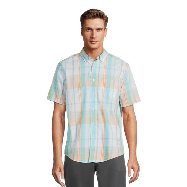 George Men’s Poplin Shirt with Short Sleeves | Walmart (US)