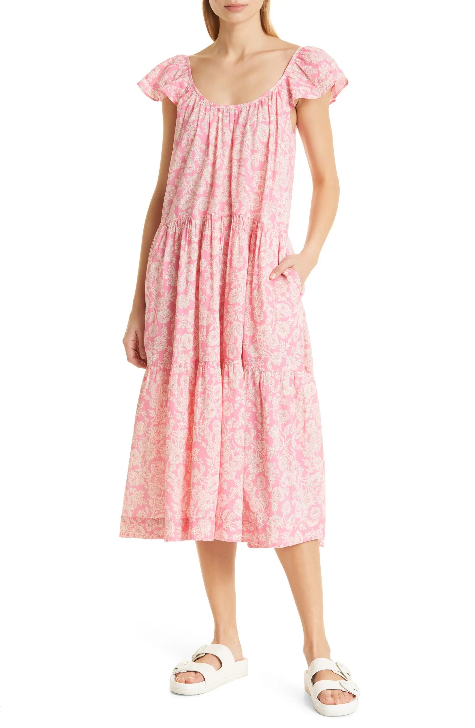 The Plumeria Cotton Midi Dress | Nordstrom