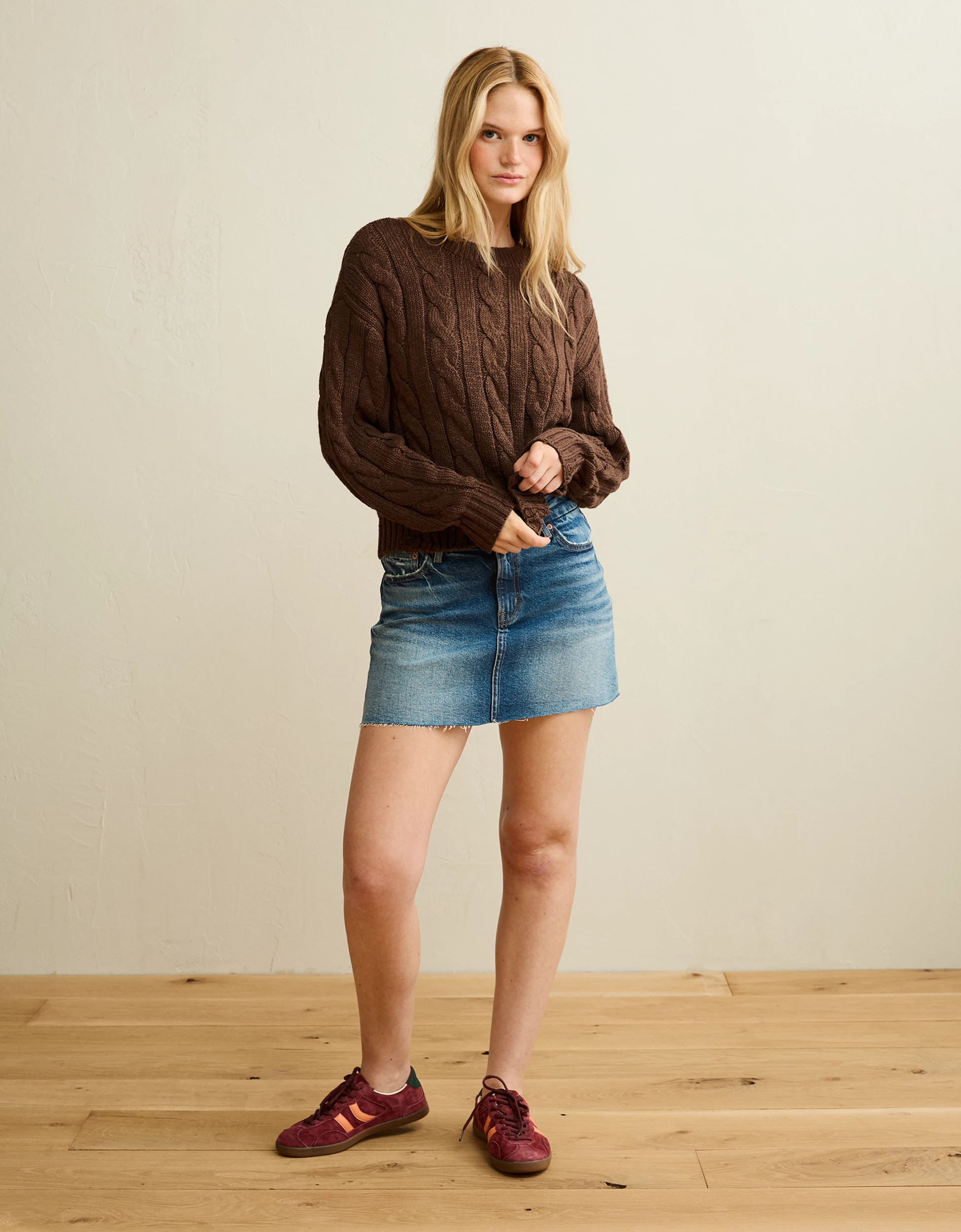AE Cable Knit Sweater | American Eagle Outfitters (US & CA)