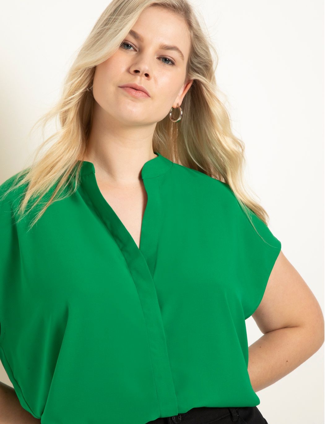 Notch Collar Blouse | Eloquii