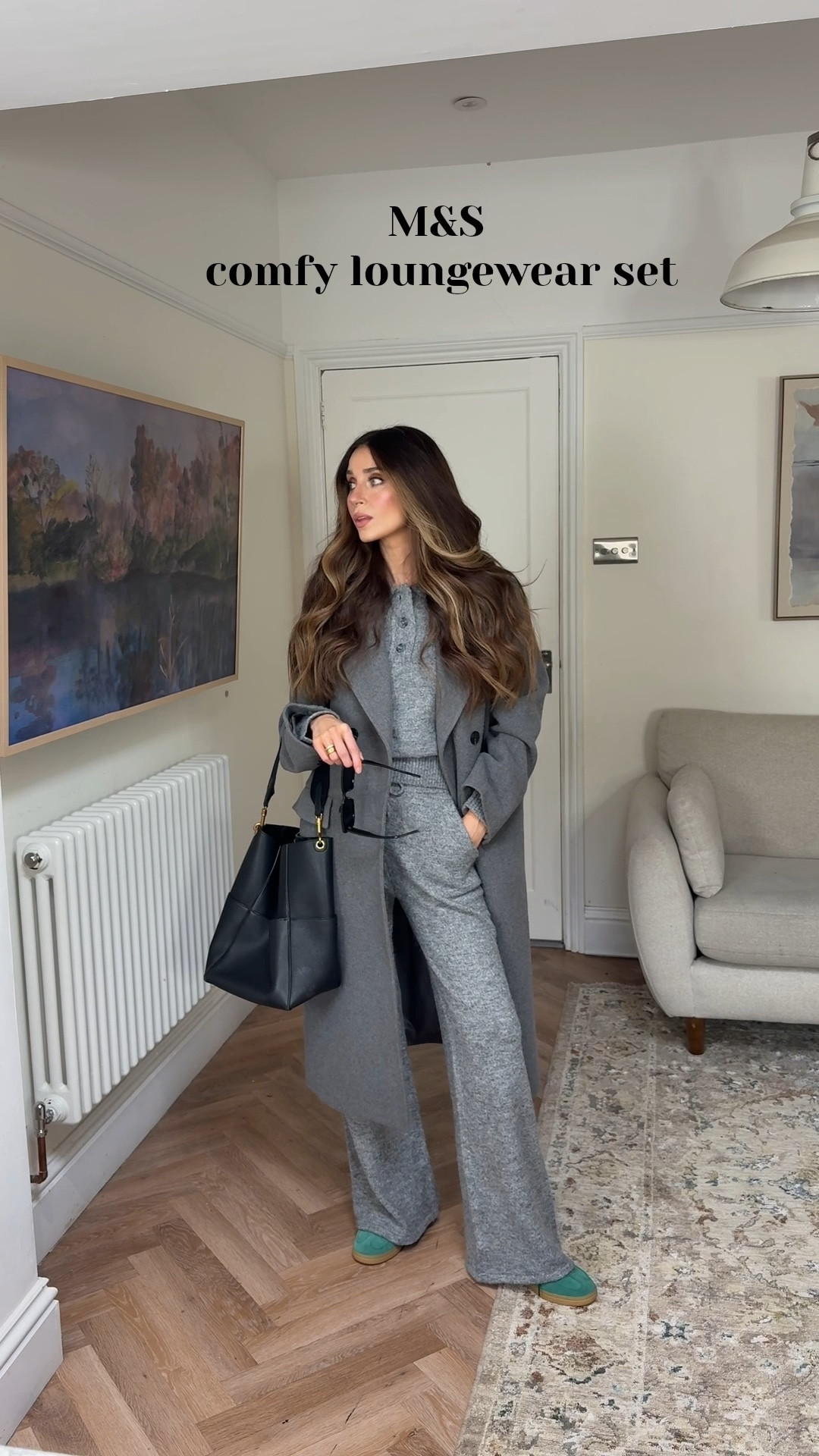 When you want to look chic but feel comfortable! I’m 5’7 for reference! Grey loungewear set from M&S ✨ 

#LTKwinter #LTKeurope #LTKuk