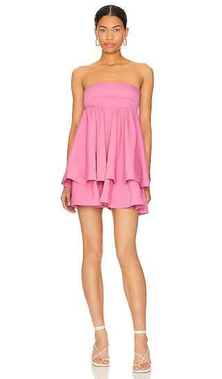 Penelope Mini Dress in Hot Pink Strapless Dress Girl Baby Shower Dress Girl Outfit Ideas Outfit Set | Revolve Clothing (Global)