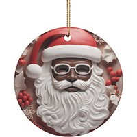 Black Santa Ornament, 3D Christmas Clause, Holiday Spirit | Etsy (US)