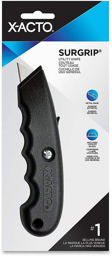 X-ACTO SurGrip Retractable Metal Utility Knife, Black (X3274) | Amazon (US)
