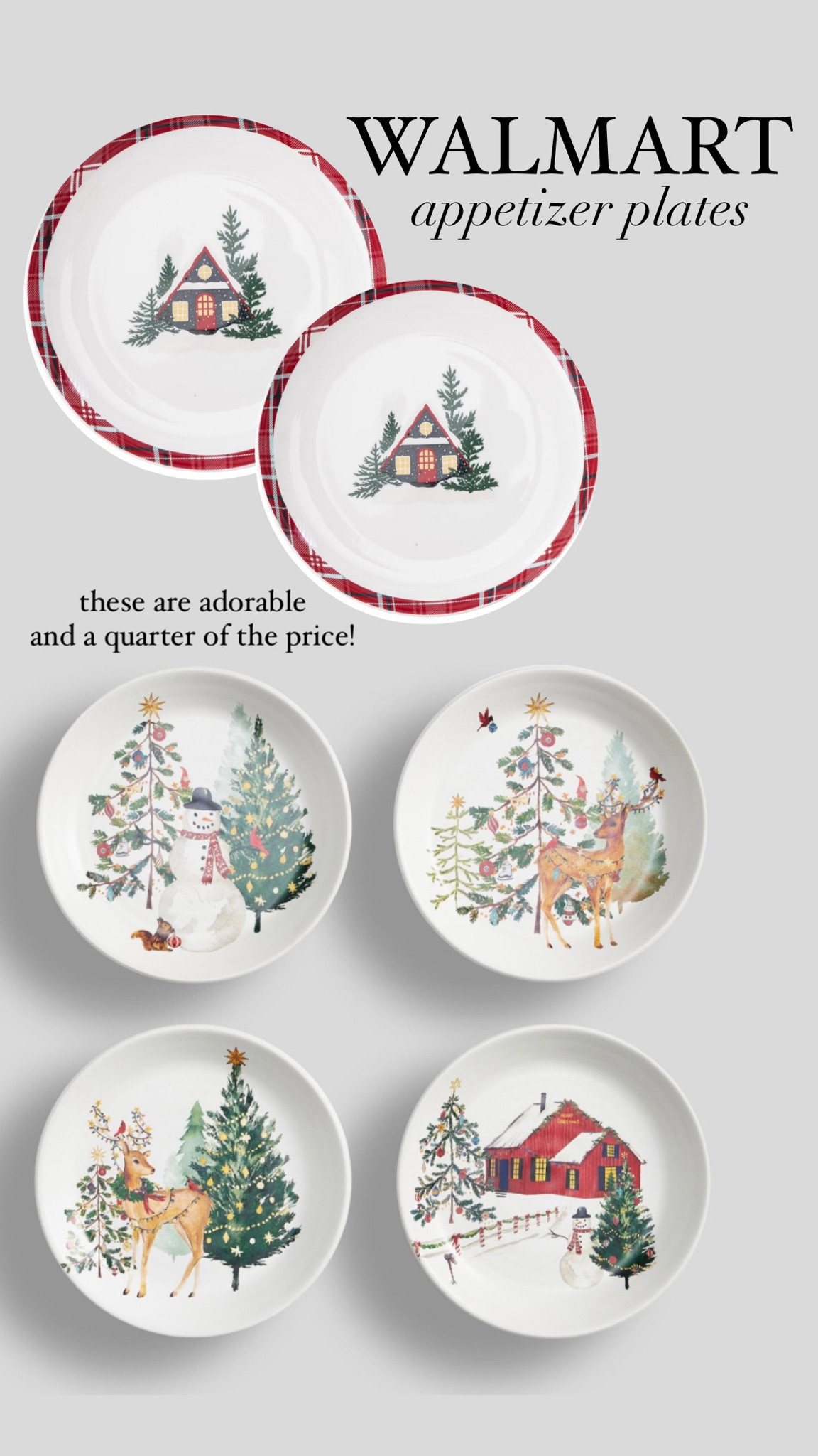 Need appetizer plates on a budget? Shop these adorable holiday appetizer plates from Walmart✨

#LTKwinter
