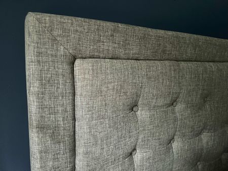 Gray upholstered headboard. We love this on with our King sized Casper bed. gray and blue bedroom decor l bedroom furniture l headboards

#LTKhome