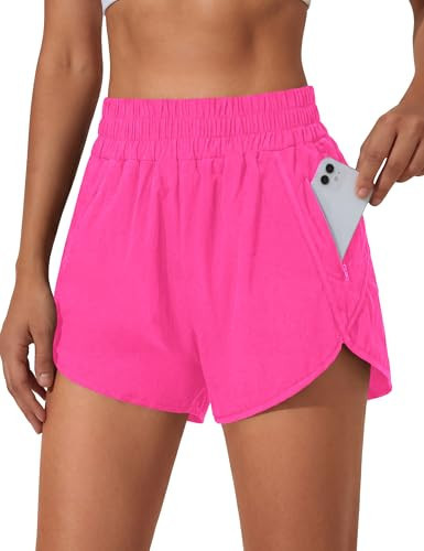 BMJL 2.5" Running Shorts for Women Quick Dry Short with Pocket(Hot Pink,L | Amazon (US)