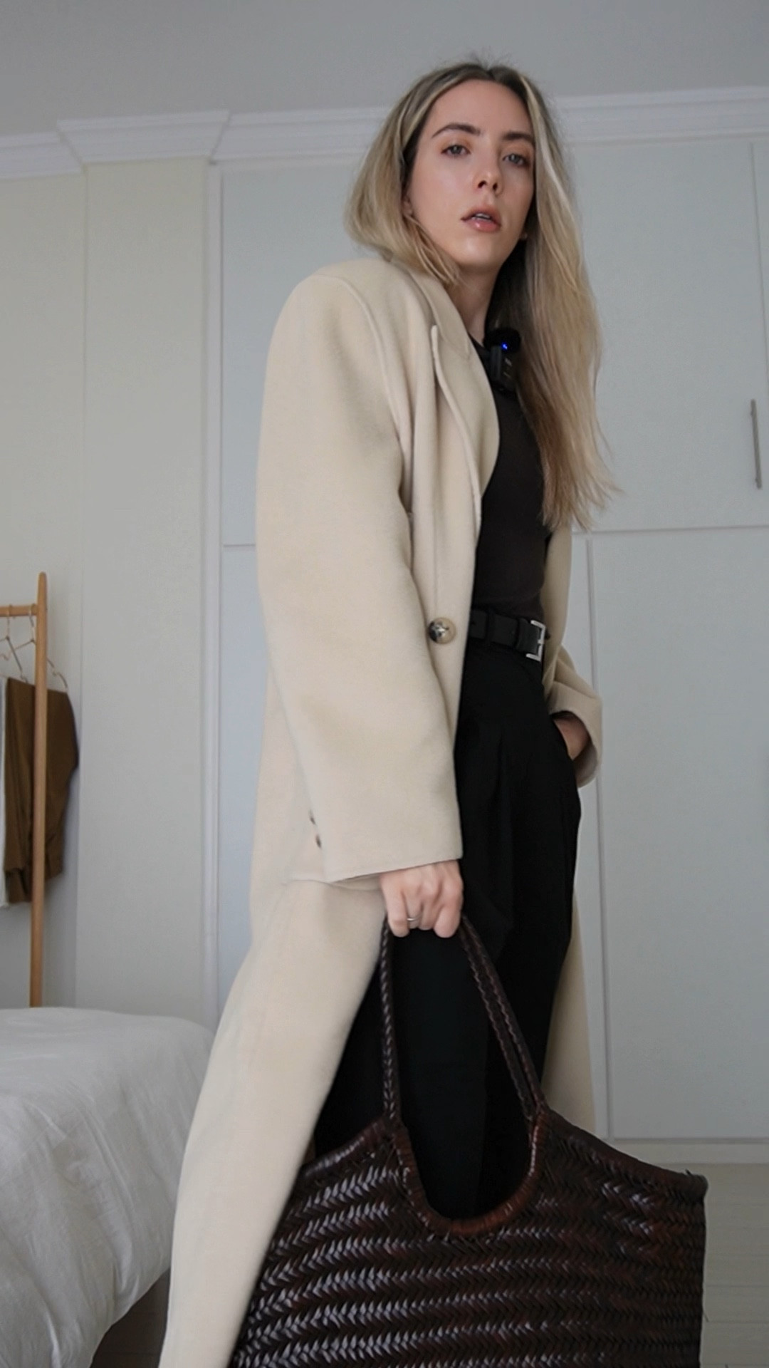 Easy work outfit for minimal lovers 🤎

Whether you’re heading to the office, meetings or just need a chic minimal outfit for everyday this is it!

Thin wool knit top, classic black tailored trousers, timeless black pointy boots & simple black belt and you’re done.

Plus, a long wool coat; I have this for years and LOVE it. But I’ve linked its newest versions.

These Stuart Weitzman boots are an incredible investment as I have them for years and never get old.

Plus you can walk in these ALL DAY!

You can totally change the boots with trainers for a comfier errands look.

I’m wearing:

@thefrankieshop wool coat
@cosstores wool top
@thefrankieshop gelso trousers
@massimodutti leather belt
@stuartweitzman boots
@dragon.diffusion bag#LTKworkwear

#LTKVideo #LTKSeasonal