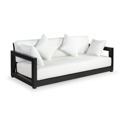 Montford Teak Patio Sofa with Cushions | Wayfair North America