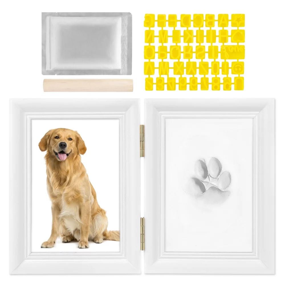 AUTOWT Pet Paw Print Keepsake Kit, Dog Memorial Picture Frame with Imprint Clay, Personalized Orn... | Walmart (US)