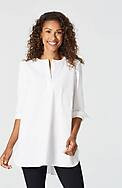 Cotton-Stretch Shirttail Tunic | J. Jill