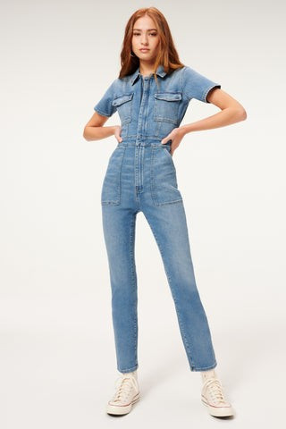 Fit For Success Jumpsuit Blue274 Jeans, Plus Size 7 | Good American