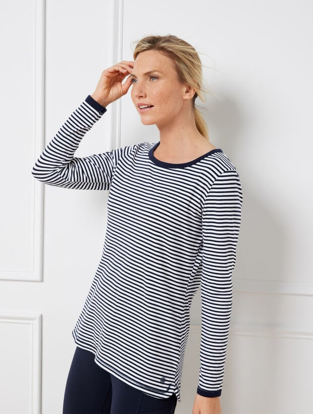 Mini Vale Stripe Supersoft Jersey Tee | Talbots