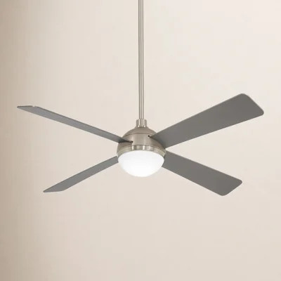 54" 4 - Blade LED Standard Ceiling Fan with Remote Control and Light Kit Included | Wayfair North America