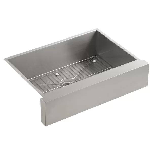 Vault Under-Mount Single-Bowl Kitchen Sink, Stainless Steel with Shortened Apron-Front for 30" Ca... | Wayfair North America