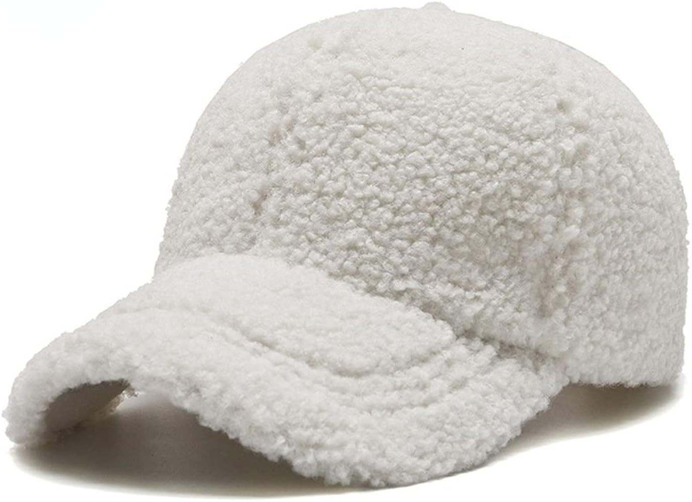 UniCloud Faux Shearling Baseball Cap for Women and Men Warm Winter Fleece Cap Faux Fur Plush Casq... | Amazon (US)