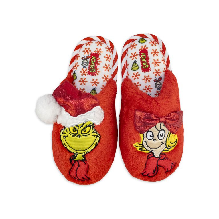 Dr. Seuss Family Girl's Grinch Slippers | Walmart (US)