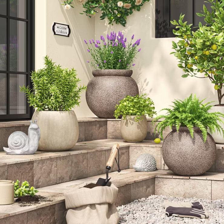 Indoor/Outdoor Weathered Planter Gray – Threshold™ designed with Studio McGee | Target