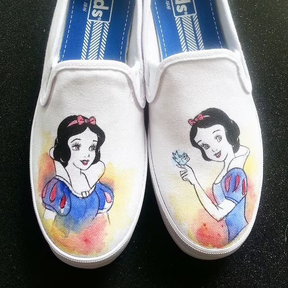 Disney Princess Snow White Theme Custom Shoes - Etsy | Etsy (US)
