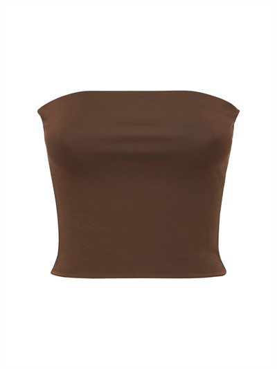 The Andamane - Gwen viscose jersey tube top - Brown | Luisaviaroma | Luisaviaroma