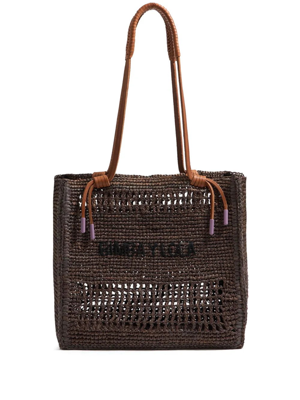 Bimba y Lola Raffia Knitted Tote Bag - Farfetch | Farfetch Global