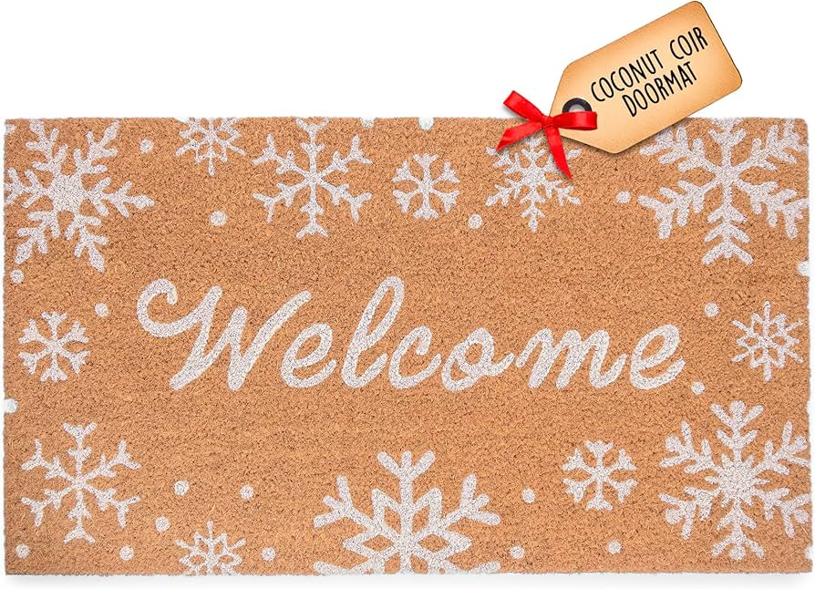 MAINEVENT Snowflake Doormat 30x17 Inch, Snowflake Door Mat for Covered Outdoor Area, Outside Chri... | Amazon (US)