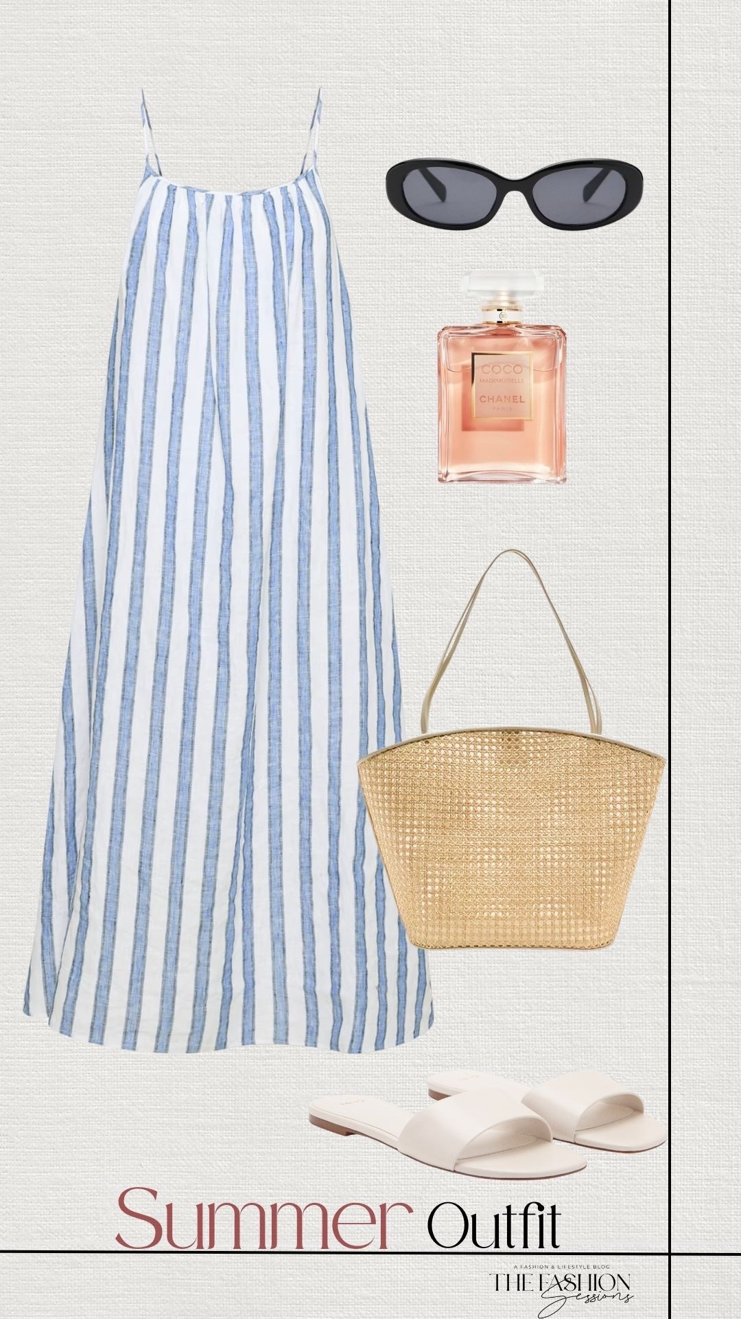 Summer Outfit | Linen Dressed | Woven Bag | Coco Chanel | White Sandals |

#LTKootd #LTKSeasonal