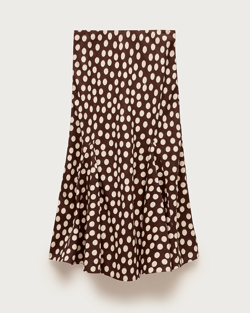 Gwyneth flounce-hem slip skirt in linen dot | J. Crew US