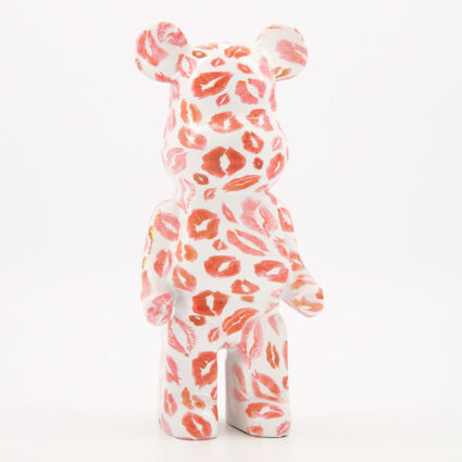 White & Pink Lips Bear Ornament 26x11cm | TK Maxx