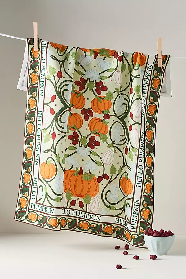 Hello Pumpkin Dish Towel | Anthropologie (US)
