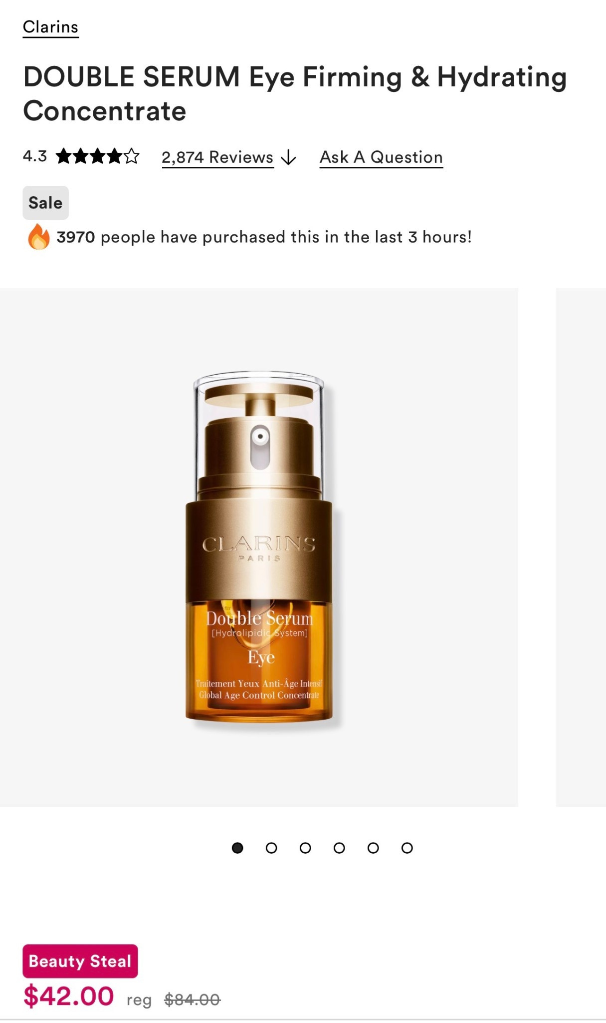 Clarins double eye serum is HALF OFF  today only!! 

#LTKBeauty #LTKSaleAlert