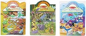 Melissa & Doug Reusable Puffy Sticker Wild Adventures Play Set 3-Pack (118 Stickers: Safari, Dino... | Amazon (US)