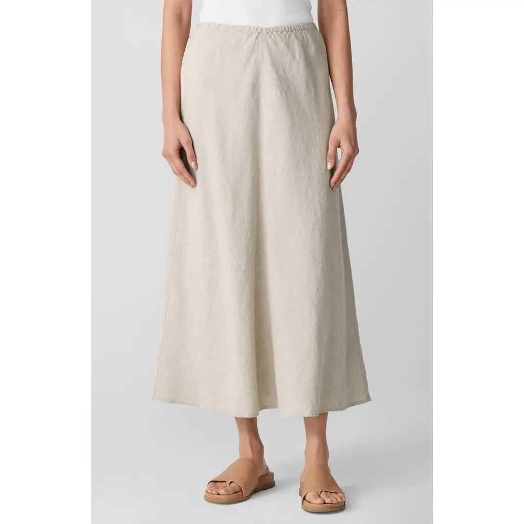 Eileen Fisher Bias Cut Organic Linen A-Line Skirt in Undyed Natural at Nordstrom Rack, Size Large | Nordstrom Rack