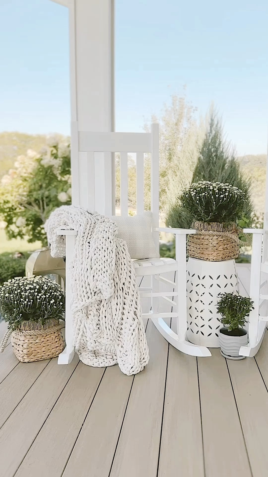 White rocking chairs for front porch from Lowe’s - outdoor space - fall decor

#LTKVideo #LTKHome #LTKStyleTip