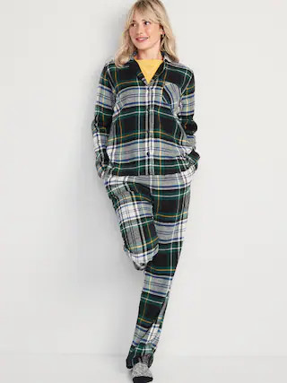 Printed Flannel Pajama Set for Women | Old Navy (US)