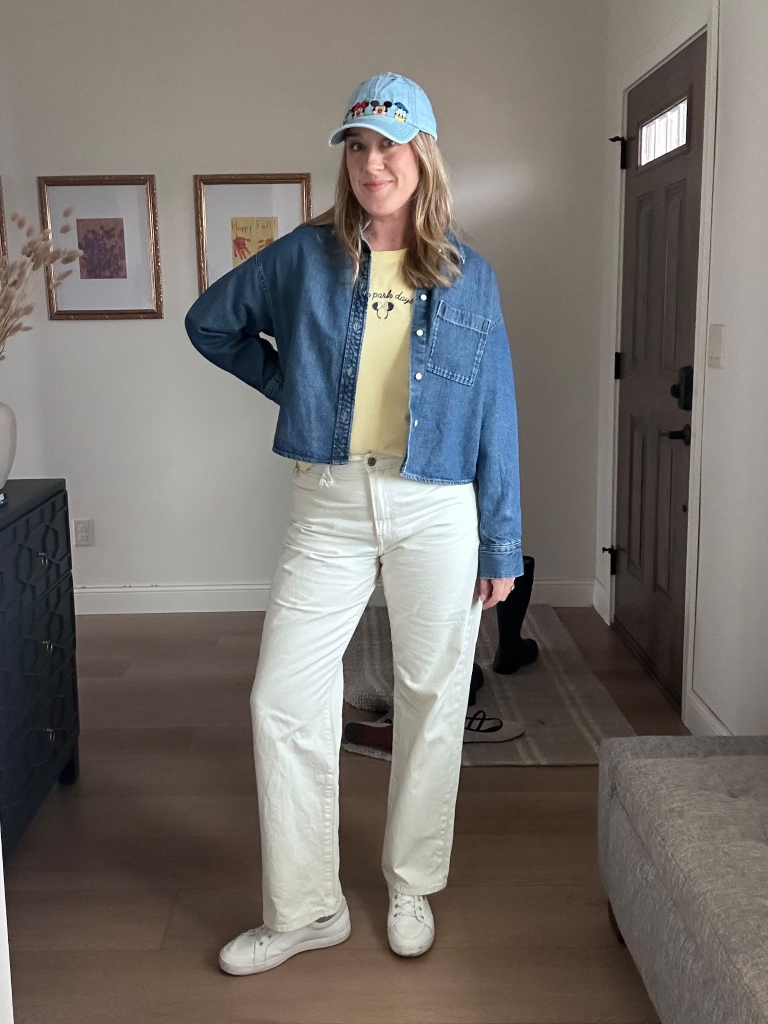 Disney On Ice with the fam.

Sported some Disney gear with my hat and tshirt, but you can still achieve this look without the Disney.

The Gap denim shirt is curretly 40% off. Everything is true to size. 

 #LTKootd #LTKSaleAlert #LTKMidsize