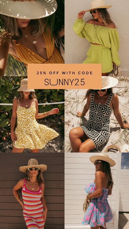 Shop the sunny sale! ☀️ Vici Collection is at it again, use code Sunny25 to get 25% off of new arrivals. This weekend only grab some fun vacation pieces! 🫶🏽 -xx Rachael | #Vici #Sale #NewArrivals #Beach #VacationStyling #Collections 

#LTKStyleTip #LTKSaleAlert #LTKFindsUnder100