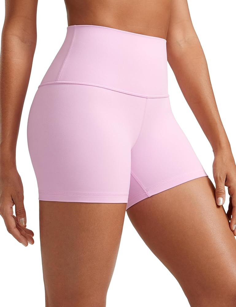 CRZ YOGA Womens Butterluxe Biker Shorts 4'' - High Waisted Booty Workout Volleyball Yoga Spandex | Amazon (US)