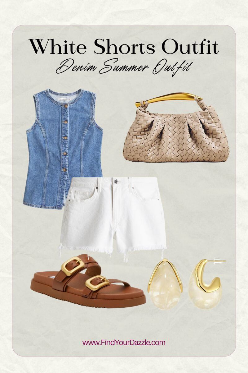 Warm weather vacation outfit or summer outfit with white shorts. Perfect for resort wear or a cruise. 

#LTKFindsUnder100 #LTKTravel #LTKSeasonal