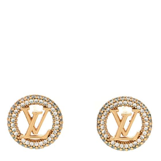 Metal Crystal Louise By Night Earrings Gold | FASHIONPHILE (US)