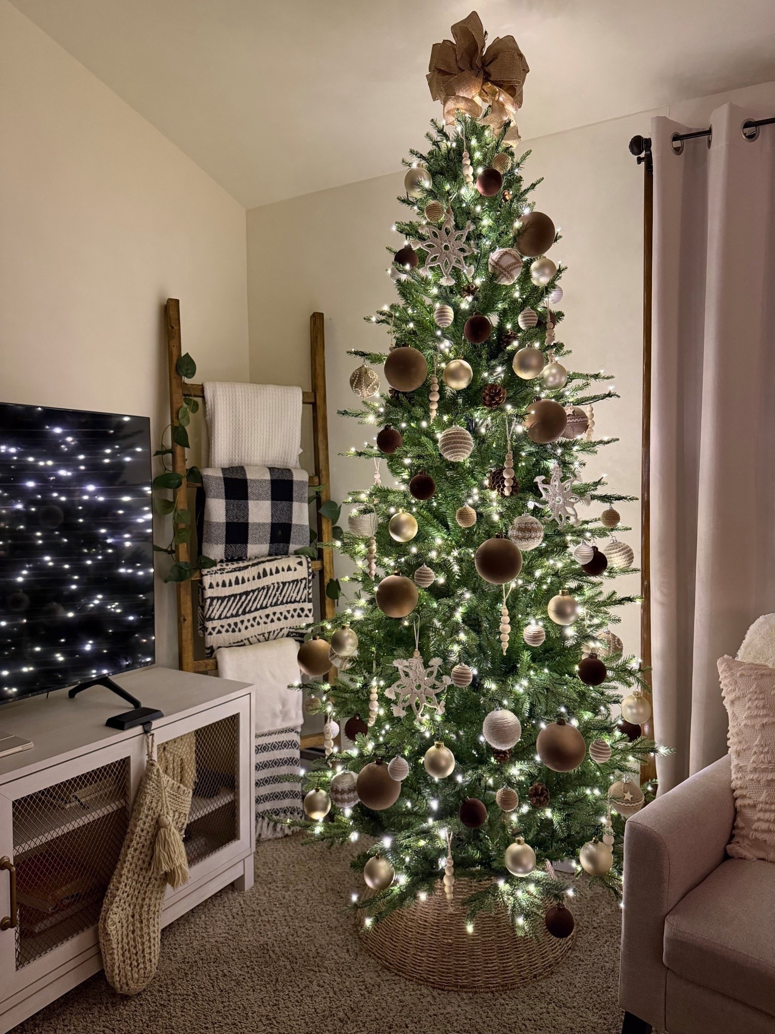 This year’s tree is giving neutral boho Christmas magic ✨ I used the viral Home Depot Grand Duchess Christmas Tree as the base and styled it with warm neutrals, natural textures, and soft metallics for that cozy, elevated look. Most of my ornaments, ribbons, and tree decor are from Amazon + Target — all linked here for easy shopping!

Create a calm, beautiful space that still feels festive 🌿🎄

#GrandDuchessTree #BohoChristmasDecor #NeutralHolidayHome #ChristmasTreeInspo #CozyAesthetic #HolidayDecorIdeas

Follow my LTK @lifebyallisonblog on the @shop.LTK app to view this post and get my exclusive app-only content!

#liketkit #LTKHoliday #LTKHome
@shop.ltk
https://liketk.it/5voHc